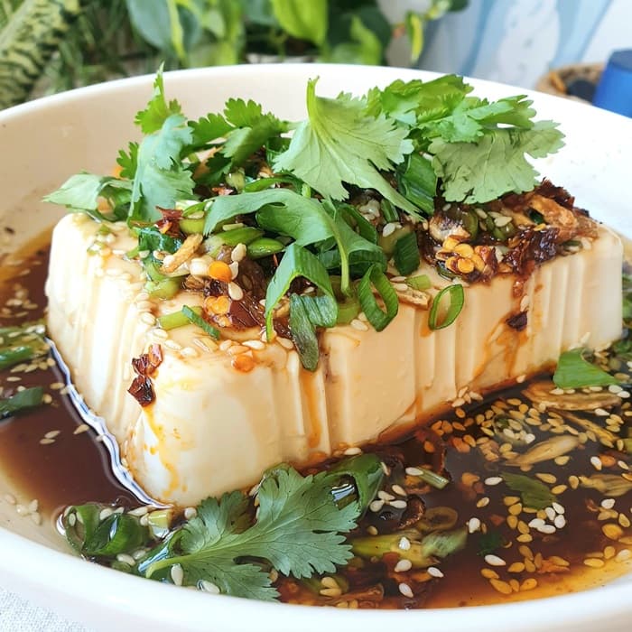 Silken Tofu with Sesame Soy Sauce