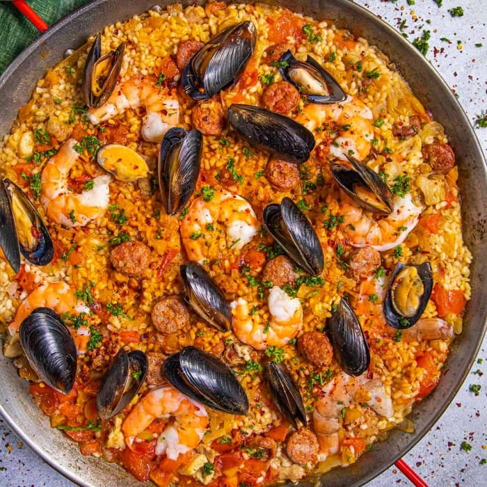 Spanish seafood rice